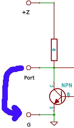 na porcie +12V - logiczne 0